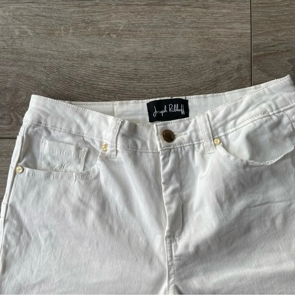 Joseph Ribkoff Embroidered Leg Jean - Picture 9 of 15